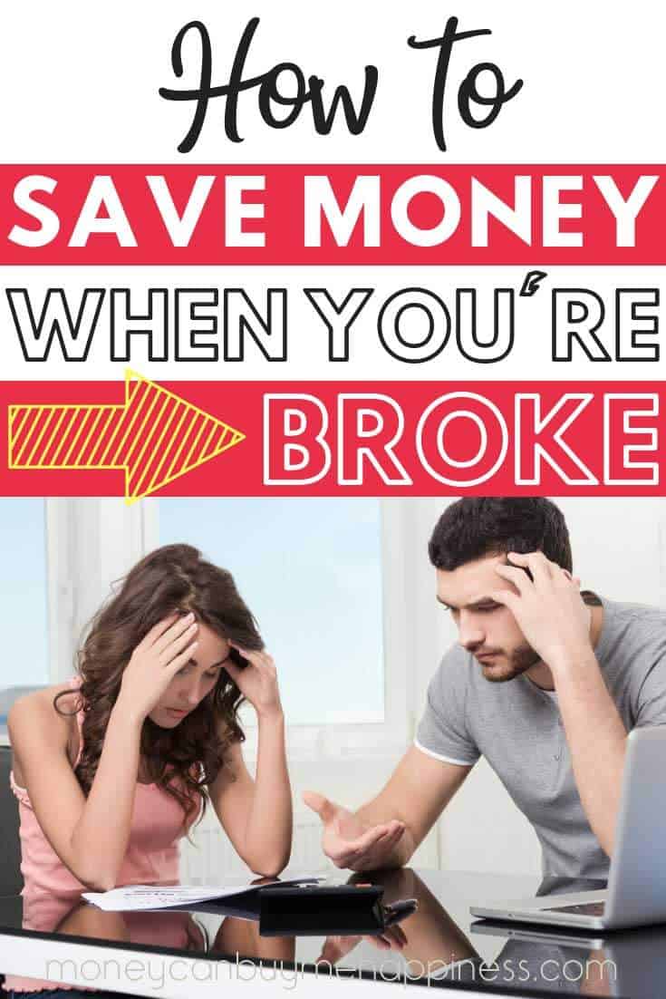 These saving money tips for when you are broke will really help you tighten your belt. Sometimes it's hard to think of ways to save when you're already frugal, these savings tips are exactly what we always do when we are facing financial stress or just need to cut costs quickly.