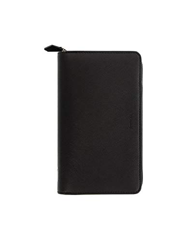 Filofax Saffiano Personal Compact Zip organiser - black