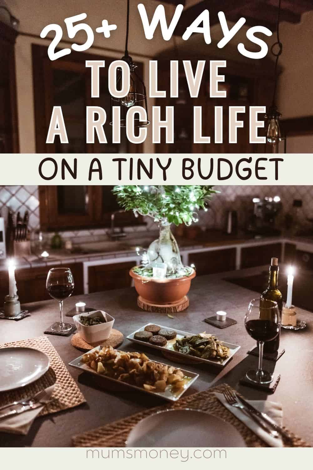 Foods ready on a table with cozy decorations