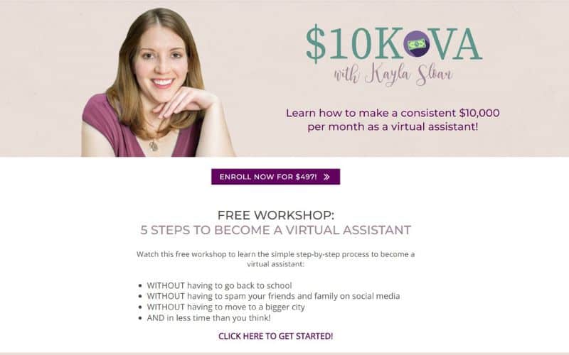 Best Virtual Assistant Training Courses for 2023_10K VA by Kayla Sloan