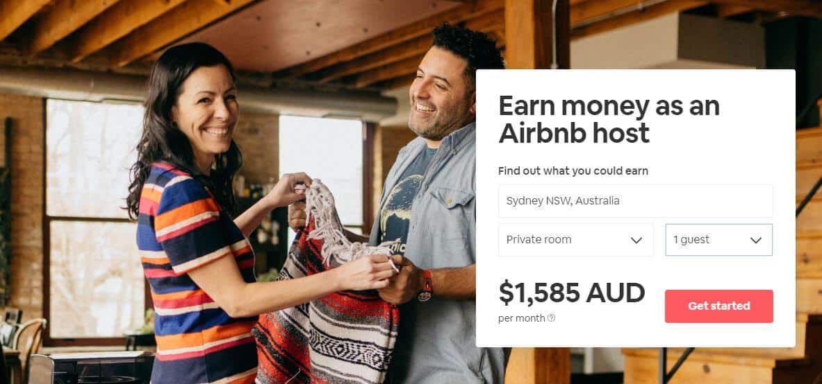 Renting out your spare room on Airbnb is a great side hustle for Australians.