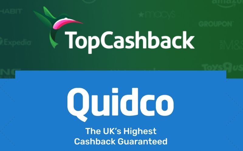 Image showing the logos of Topcashback and Quidco