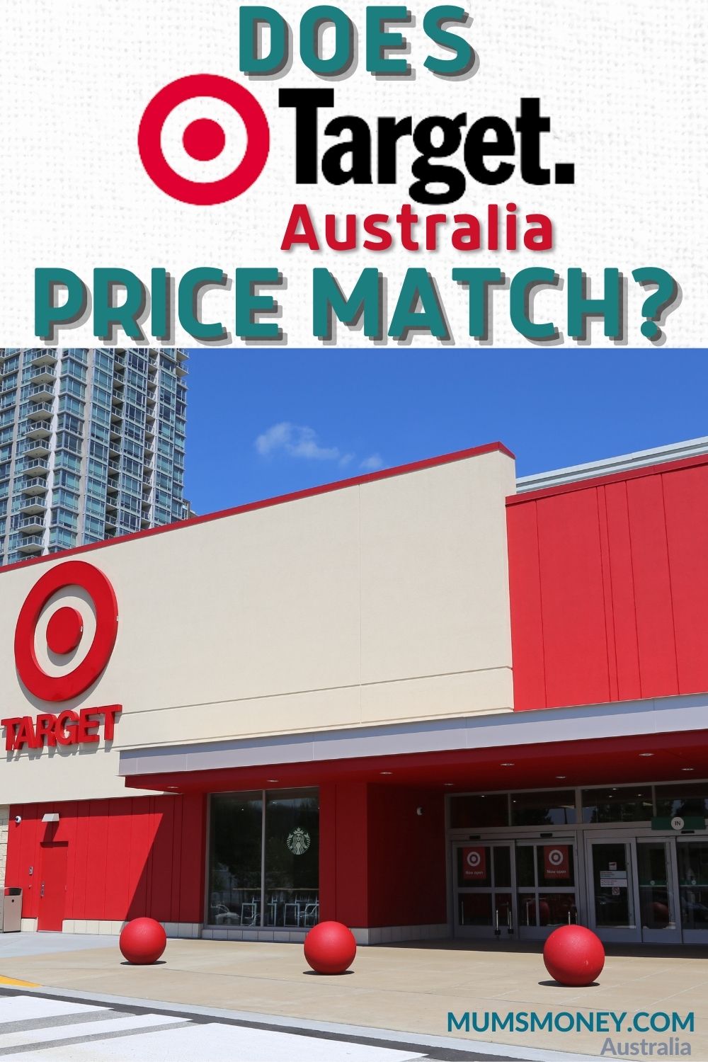 A photo f Target Australia retail store with text overlay that reads Does Target Australia Price Match