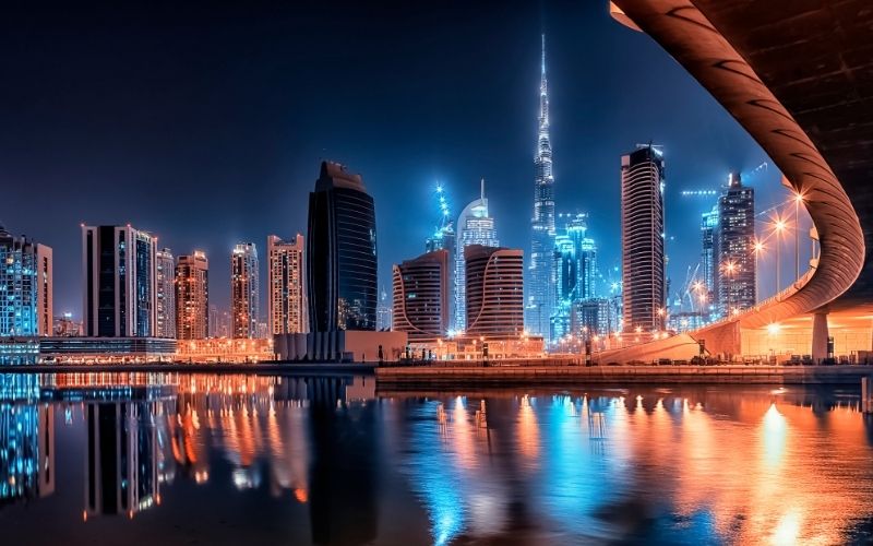 dubai city by night