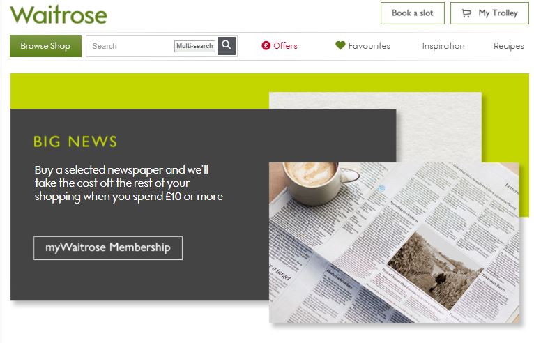 mywaitrose and daily mail rewards