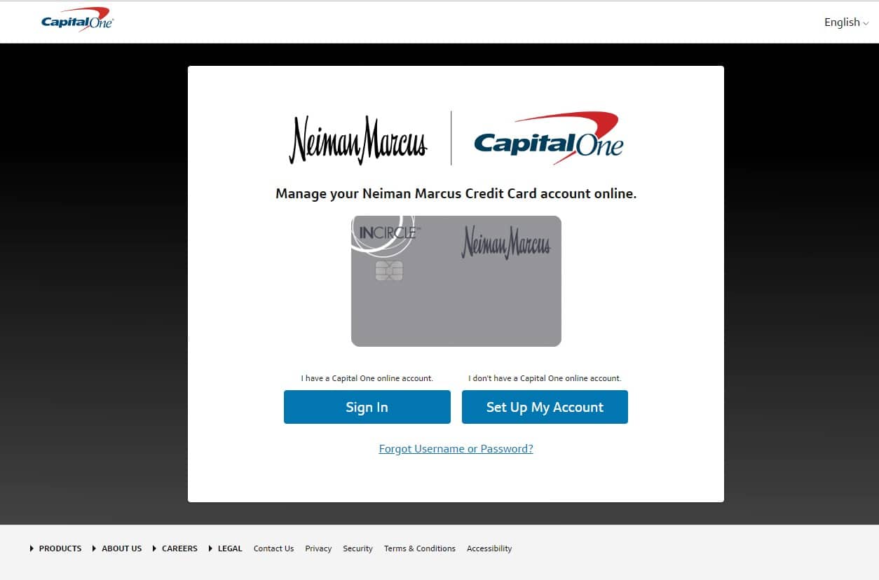 Image of a website page showing a grey-colored credit card