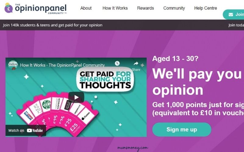 opinionpanel uk homepage