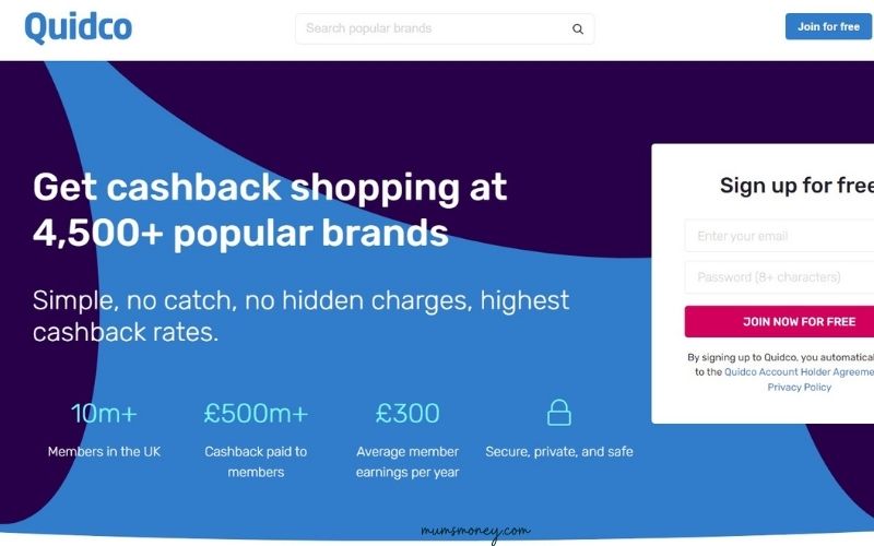 quidco uk home page