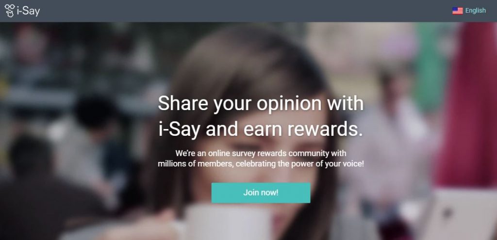 i-Say surveys website header