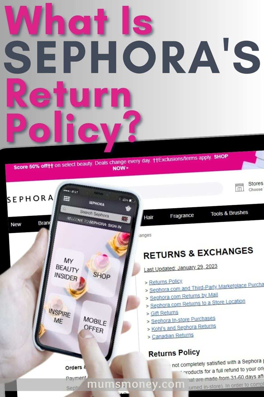 What Is Sephora's Return Policy Pin Image