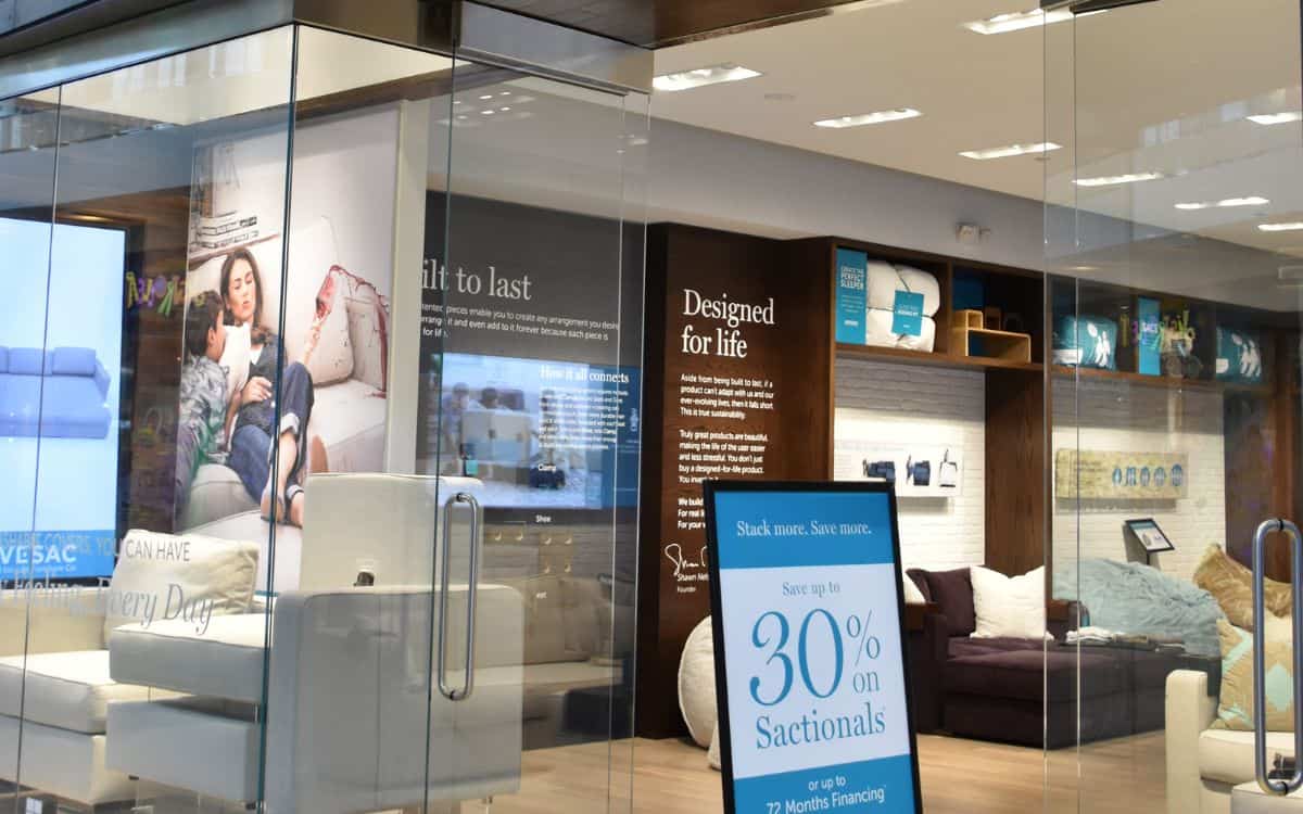 Image of large store with some furnitures seen on display